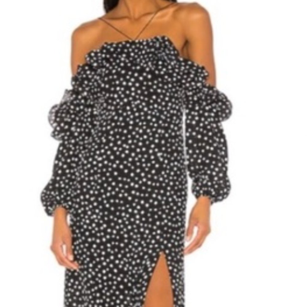 LIKELY Rocky Off the Shoulder Polka Dot Dress